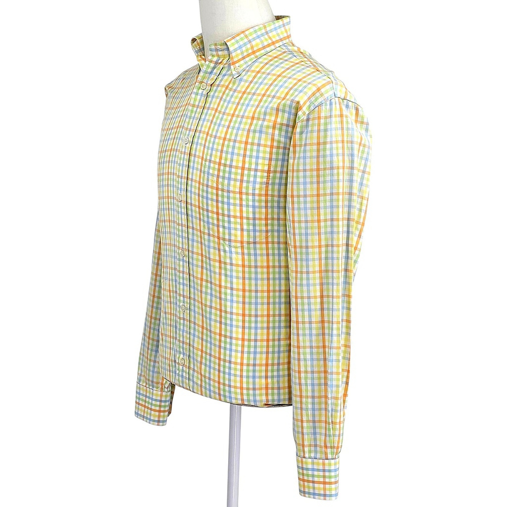 Quiet Luxury Paul & Shark Button Down Shirt Men L Plaid Italian Cotton - Picture 3 of 12